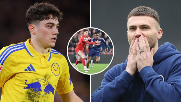 Left image, Daniel James of Leeds United during the Sky Bet Championship match between Sheffield United FC and Leeds United FC at Bramall Lane on F...