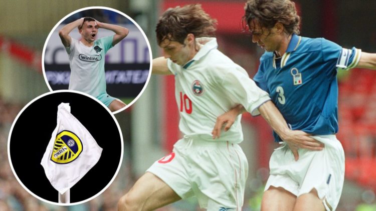 Main image, Italy 2-1 Russia, Euro 1996 Group C match at Anfield. Liverpool, Tuesday 11th June 1996. Aleksandr Mostovoi, Paolo Maldini. Top inset, ...