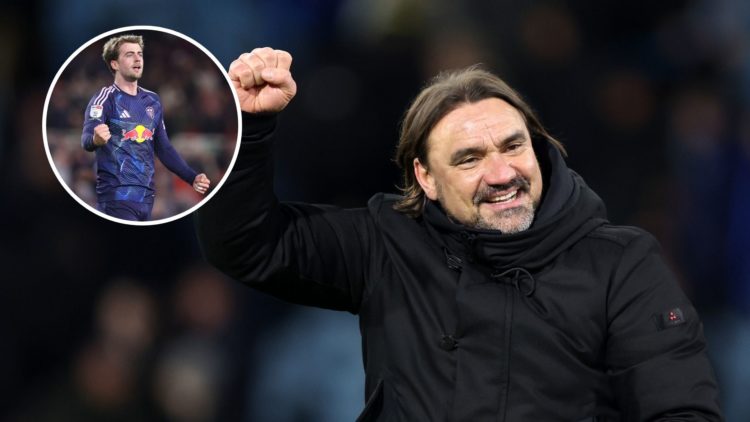 Main image, Daniel Farke, Manager of Leeds United, celebrates victory following the Sky Bet Championship match between Leeds United FC and Middlesb...