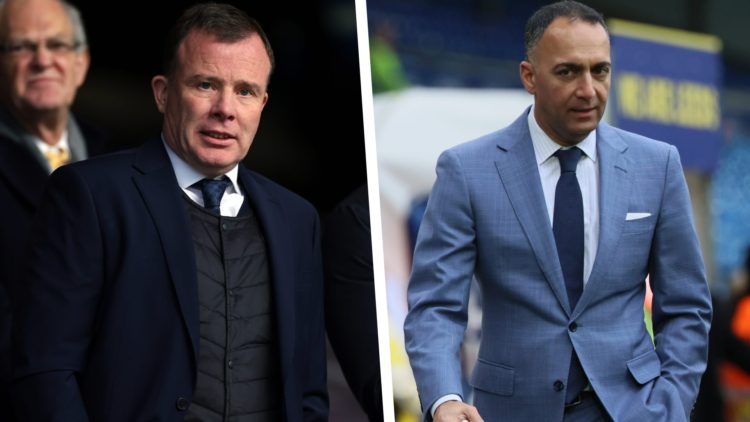 Split image of departing Leeds United CEO Angus Kinnear and Leeds United chairman Paraag Marathe.