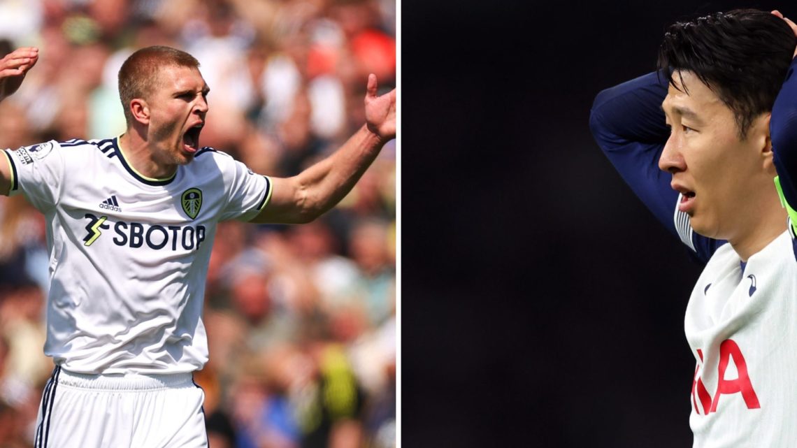 Split image of Rasmus Kristensen and Heung-Min Son