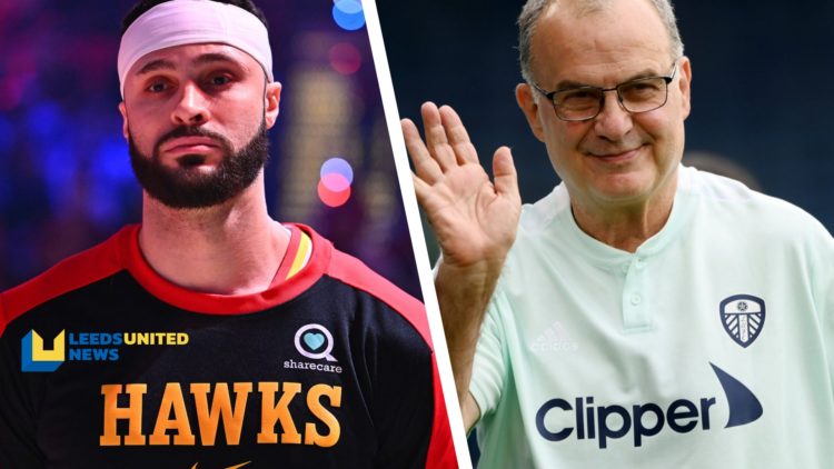 Split image of NBA player and Leeds United part owner Larry Nance Jr and former Leeds United manager Marcelo Bielsa.