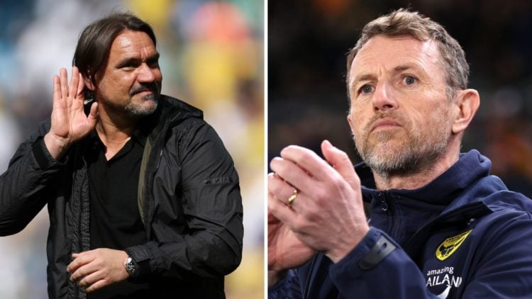 Split image of Leeds United manager Daniel Farke and Oxford United boss Gary Rowett ahead of Good Friday's clash at The Kassam Stadium.