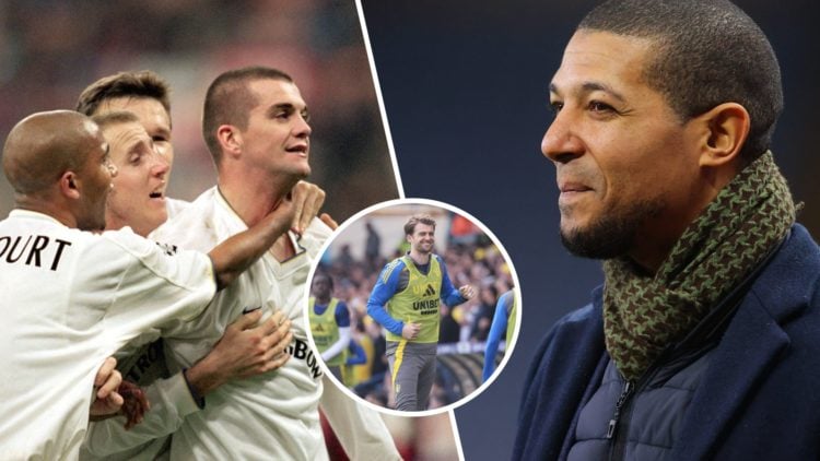 Split image showing Leeds United icons Dominic Matteo, Jermaine Beckford plus striker Patrick Bamford