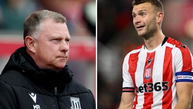Mark Robins could be without six Stoke players including key defender Ben Gibson against Leeds United.