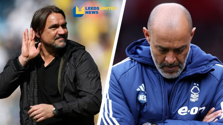 Split image of Leeds United manager Daniel Farke and Nottingham Forest manager Nuno Espirito Santo.