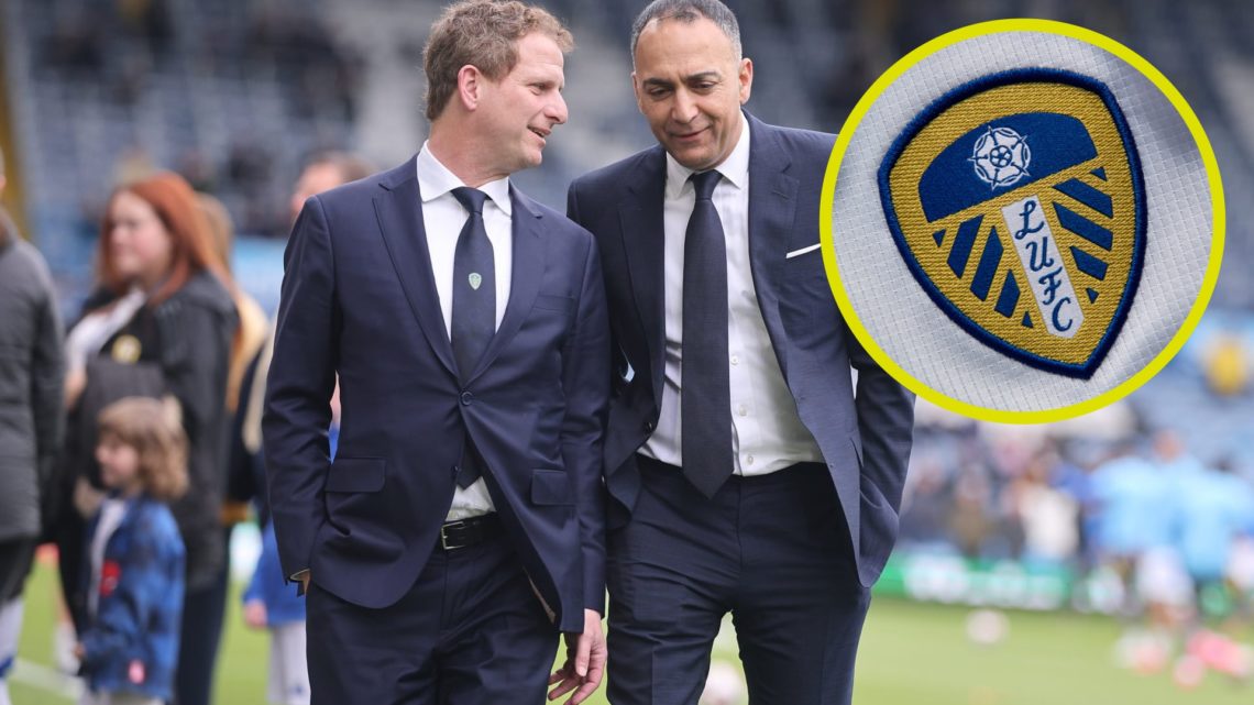 Paraag Marathe, Leeds United owner and 49ers enterprises president. Inset, Leeds United badge.