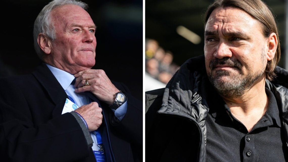 Split image of Former Leeds United player Eddie Gray in 2024 and manager of Leeds United, Daniel Farke.