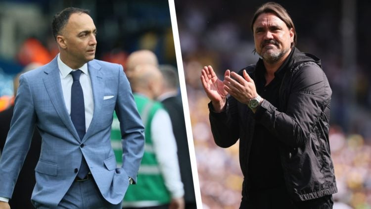 Split image of Leeds United chairman Paraag Marathe and Leeds United manager Daniel Farke.