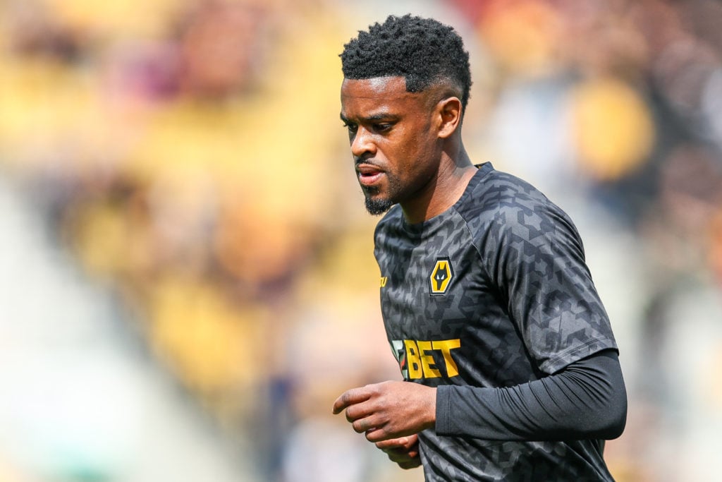 Wolves full-back Nelsen Semedo warms up.