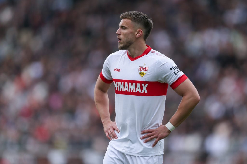 Ermedin Demirovic in action for Stuttgart.