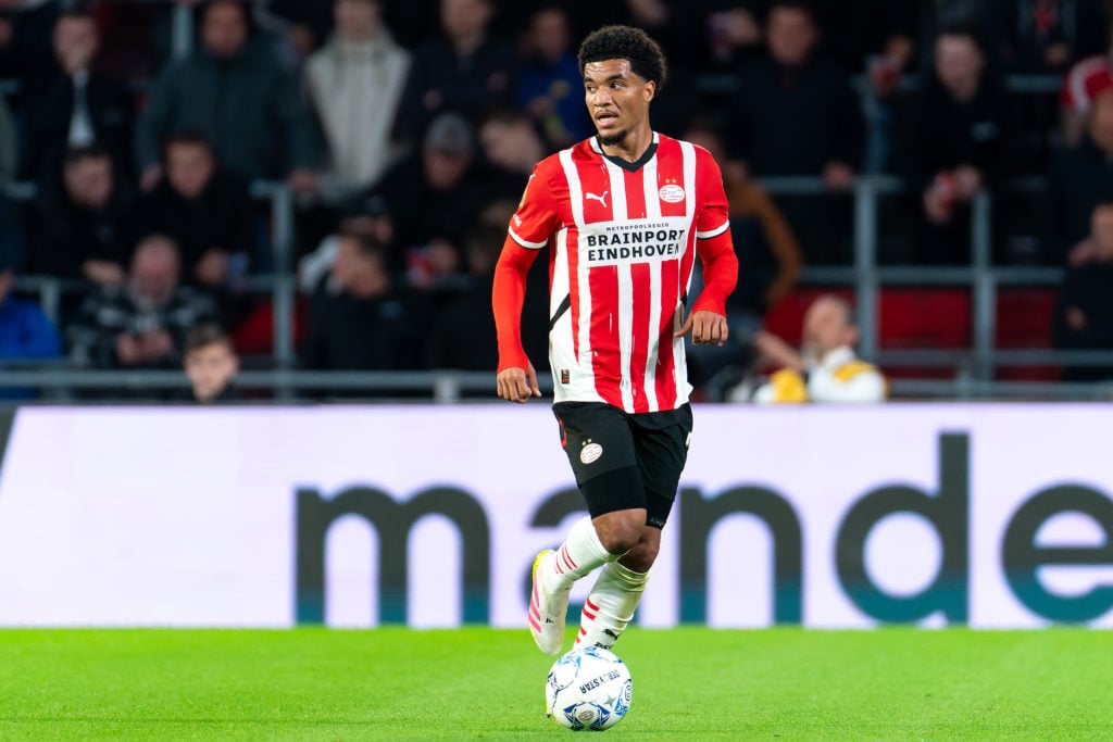 Malik Tillman in action for PSV v Fortuna Sittard.