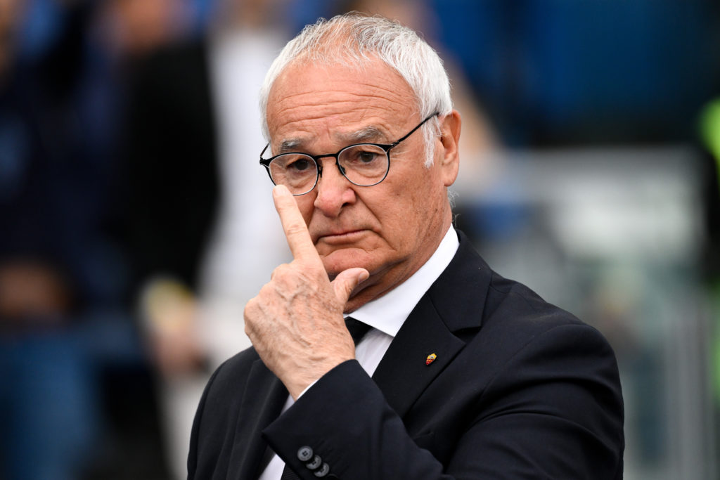 Claudio Ranieri, head coach of AS Roma, looks on during the