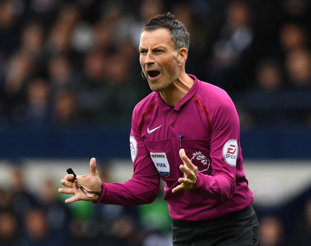 Mark Clattenburg during a Premier League game.