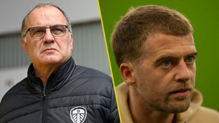 Split image of former Leeds United manager Marcelo Bielsa in 2021 and Leeds United striker Patrick Bamford in 2021.
