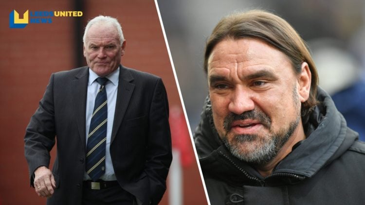 Split image of Former Leeds United player Eddie Gray in 2023 and Daniel Farke, Leeds United manager.