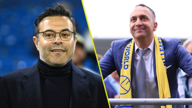 Split image of former Leeds United owner Andrea Radrizzani and current Leeds owner Paraag Marathe.