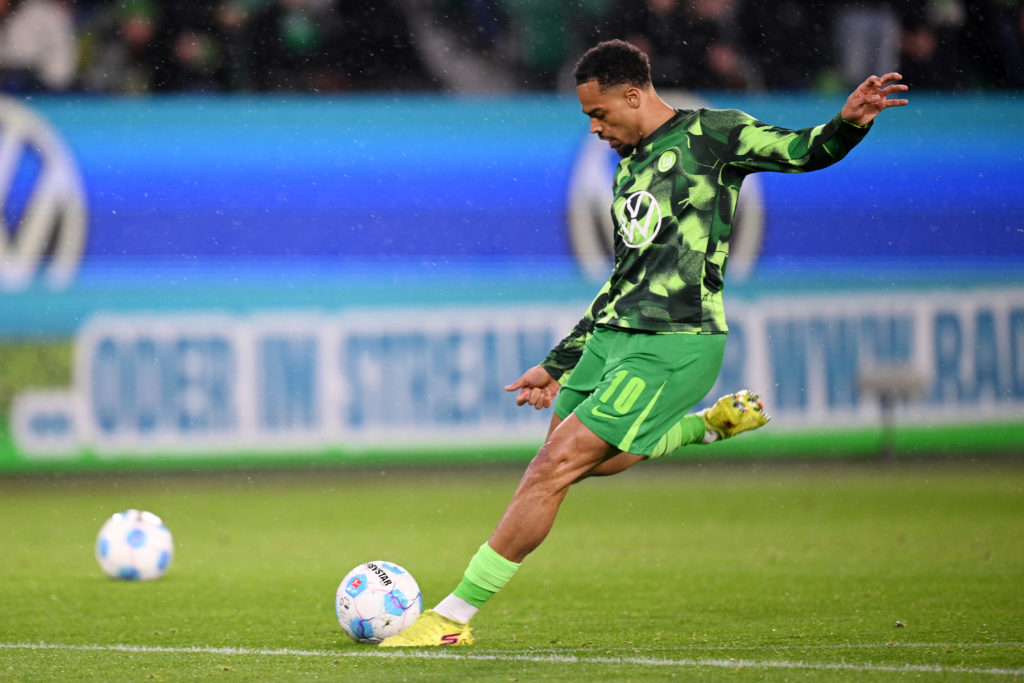 Lukas Nmecha in action for Wolfsburg.