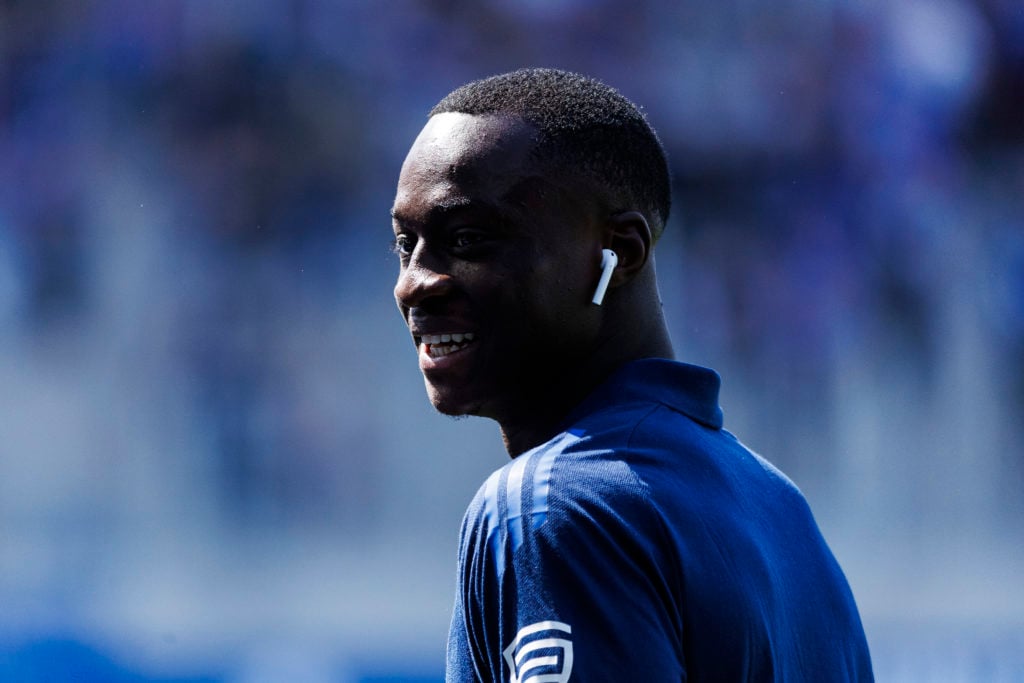 Habib Diarra smiling before Strasbourg vs PSG.