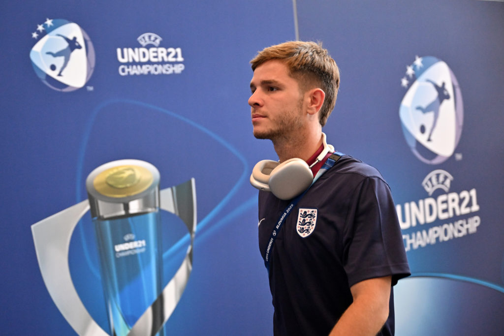 England U21s' James McAtee before a game against the Netherlands.