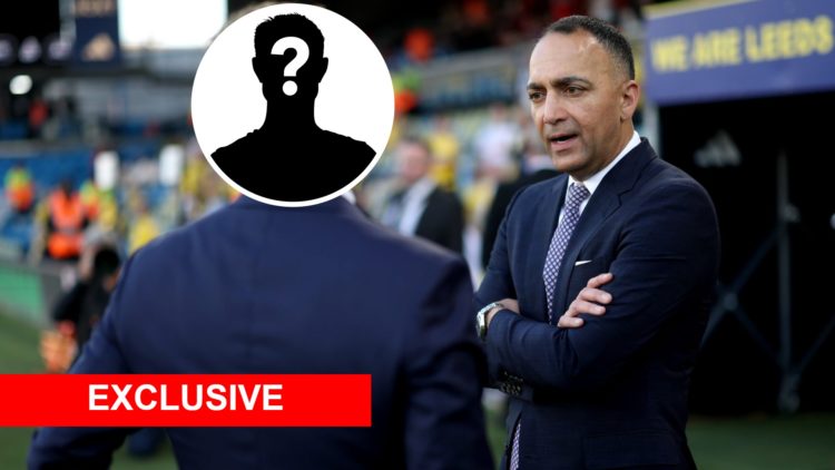 Leeds United chairman Paraag Marathe in 2025. Inset, LUN Mystery Player Icon.