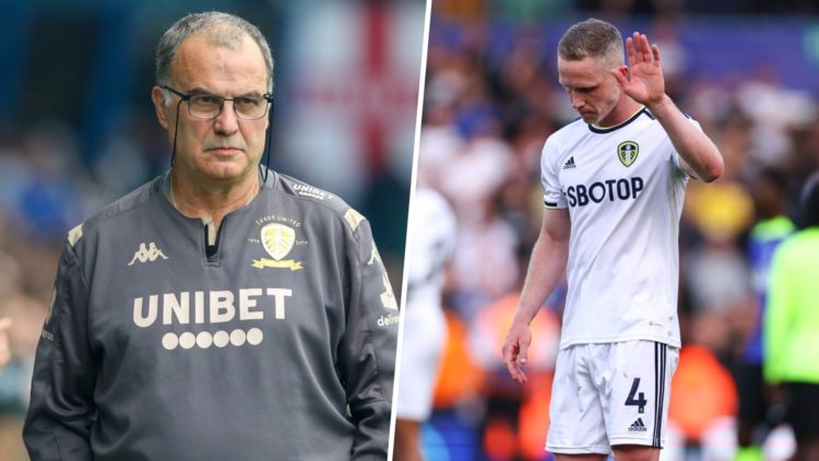 Leeds United duo Adam Forshaw (right) and manager Marcelo Bielsa (left)
