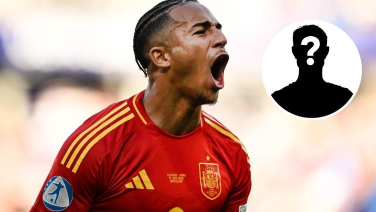 Mateo Joseph celebrates after scoring for Spain's U21 side.