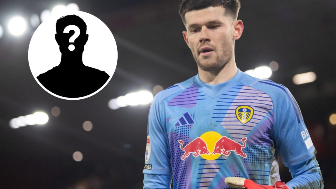 Leeds United goalkeeper Illan Meslier in 2025. Inset, LUN Mystery player icon.