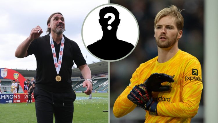 Daniel Farke celebrates Championship title as Caoimhin Kelleher looks on while playing for Liverpool
