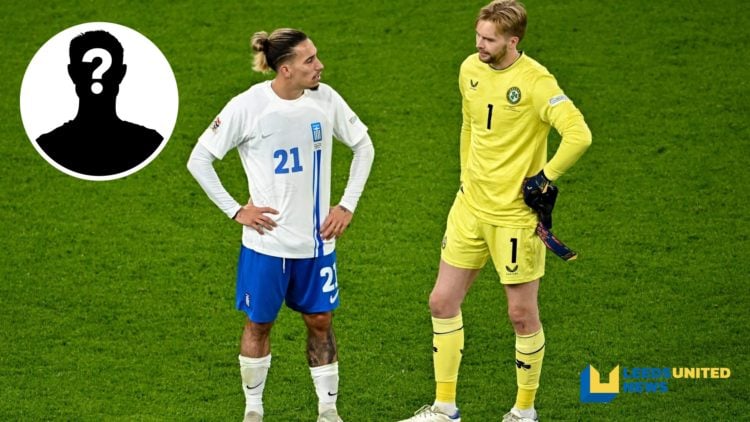 Konstantinos Tsimikas and Caoimhin Kelleher catch up after a fixture between Greece and Ireland.
