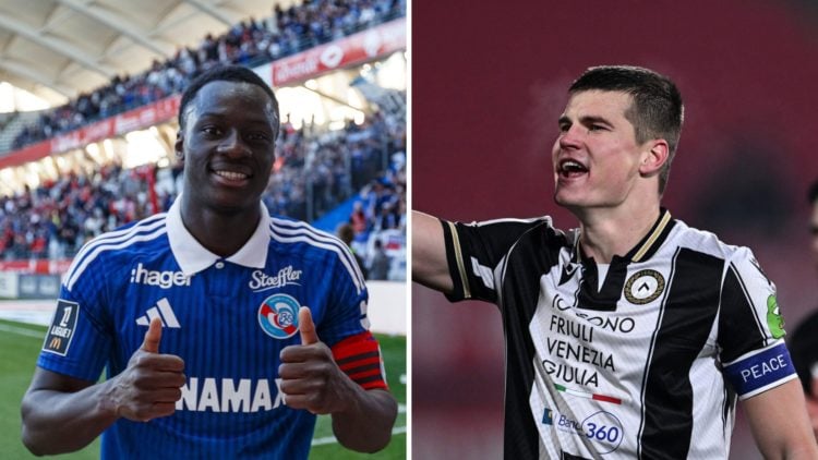 Leeds United targets Habib Diarra and Jaka Bijol in action for Strasbourg and Udinese.