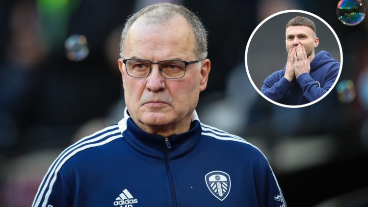 Former Leeds United manager Marcelo Bielsa in 2022. Inset, Former Leeds United defender Stuart Dallas.