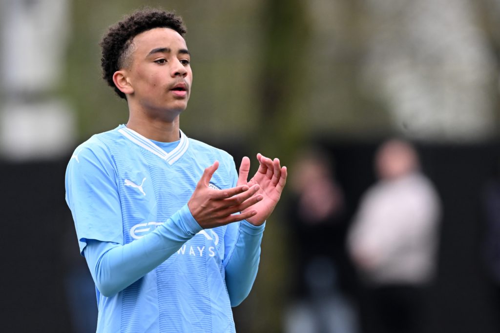 Jayden Lienou plays for Man City at the Ajax Cup.
