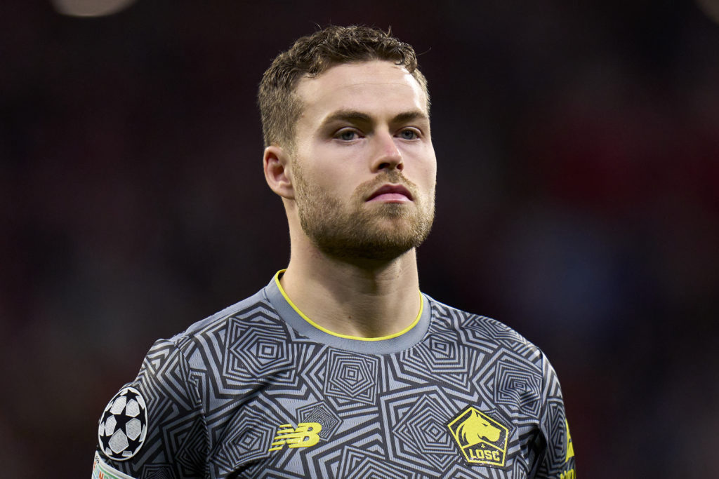 Gabriel Gudmundsson in action for Lille against Atletico Madrid in the Champions League.