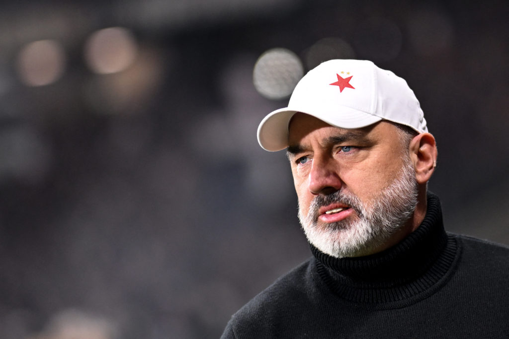 Slavia Prague manager Jindřich Trpišovský.