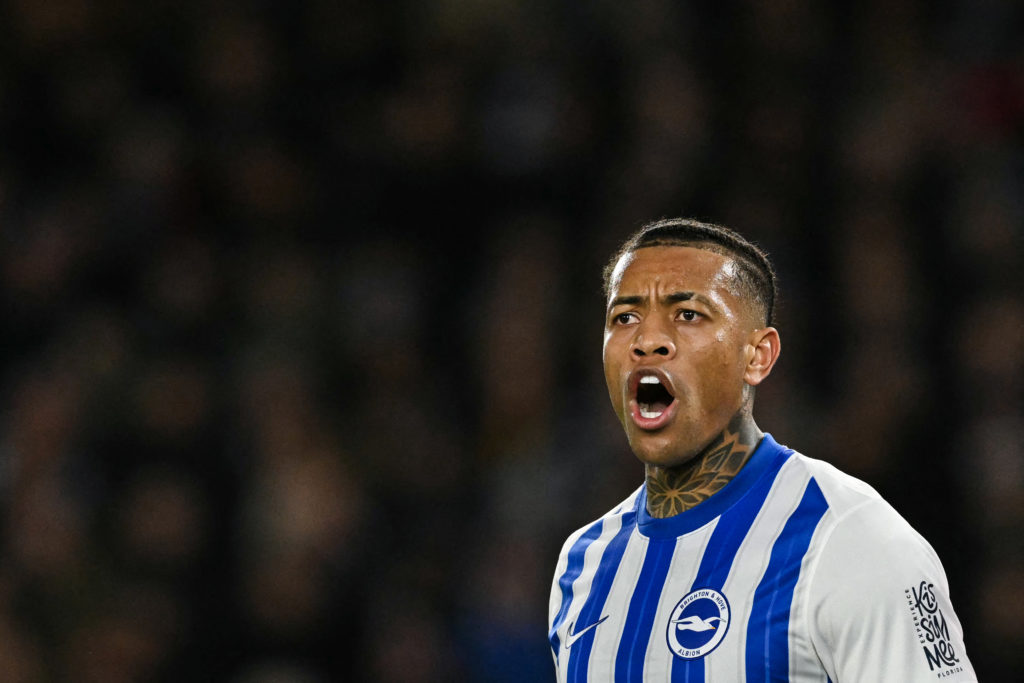 Brighton player Igor Julio during a Premier League game against Southampton.