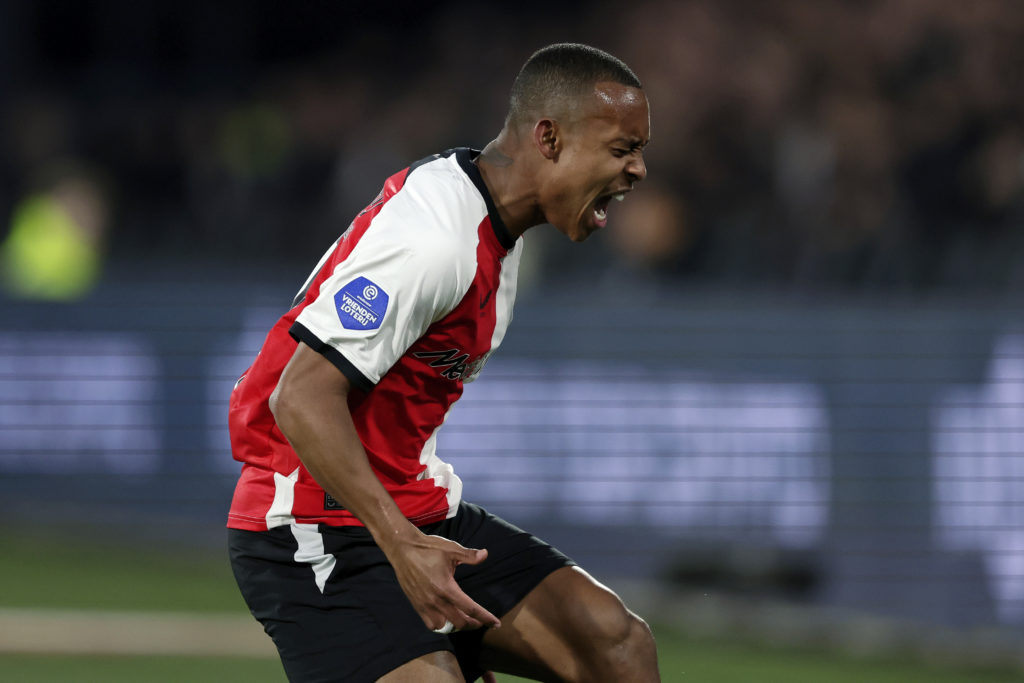 Igor Paixao celebrates for Feyenoord.