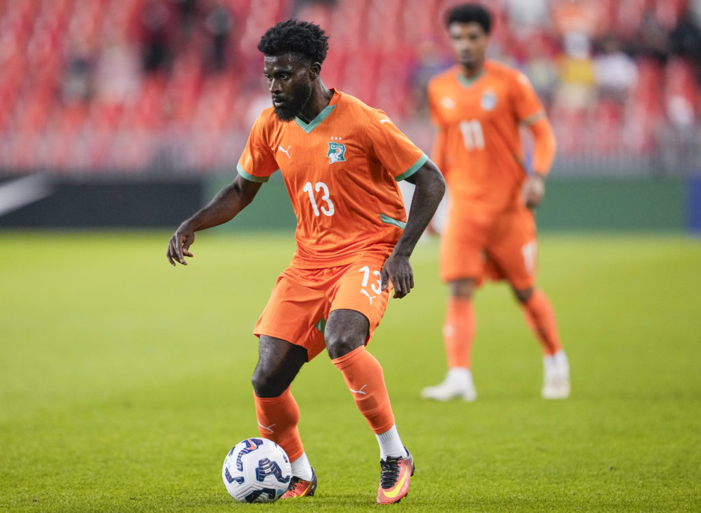 Jeremie Boga in action for the Ivory Coast.