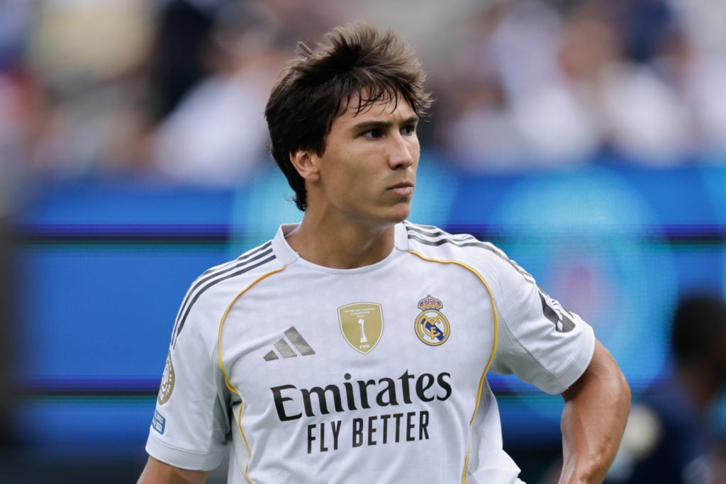 Real Madrid striker Gonzalo Garcia in action.