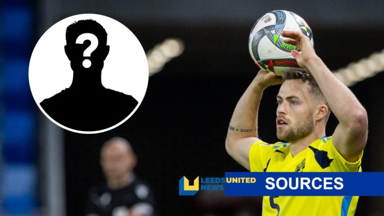 Lille and Sweden left-back Gabriel Gudmundsson (right) with mystery player inset (left) and LUN sources banner