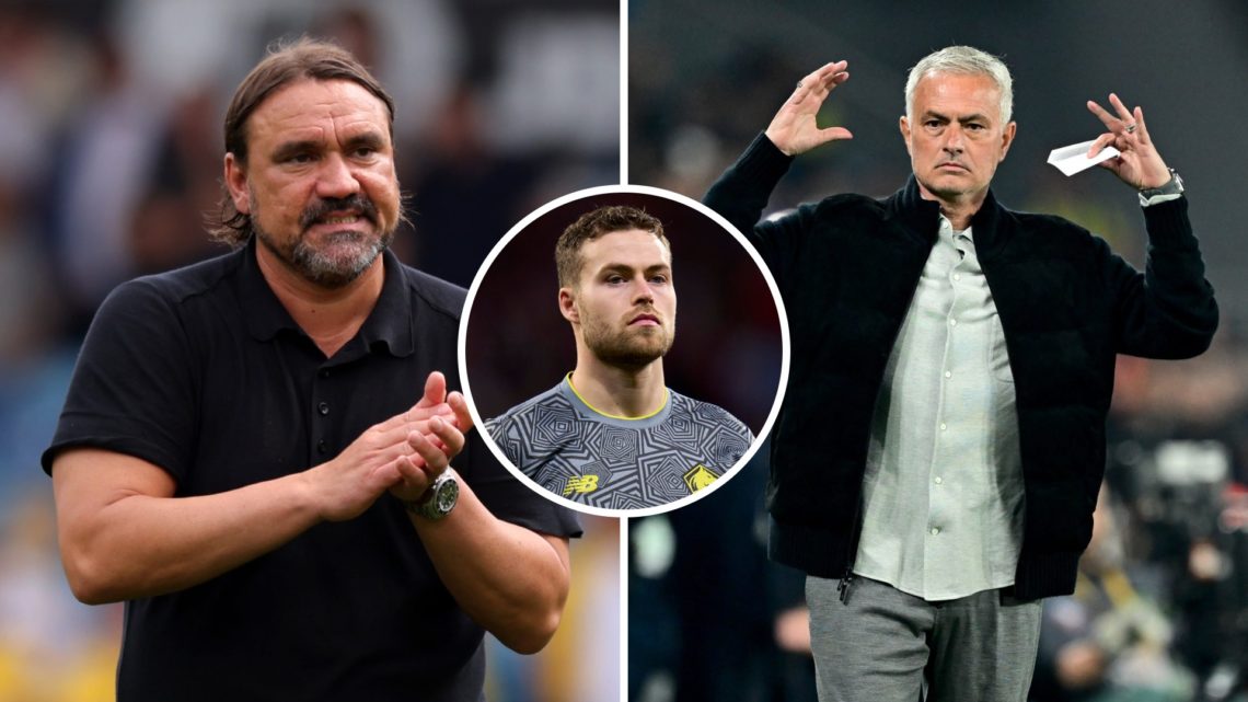 Daniel Farke in charge of Leeds, Jose Mourinho during a Fenerbahce match and Gabriel Gudmundsson during a Lille game.