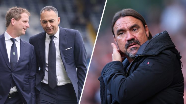 49ers and Leeds United chairman Paraag Marathe (left) and manager Daniel Farke (right)
