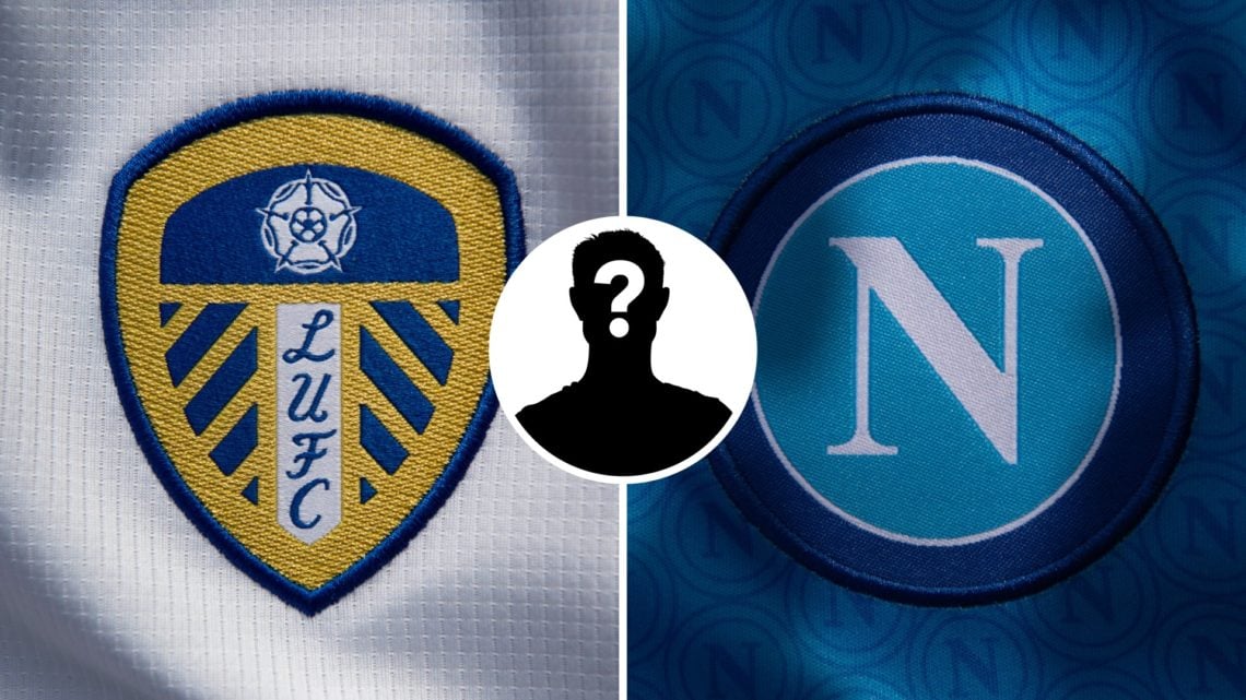 The Napoli and Leeds United badges.