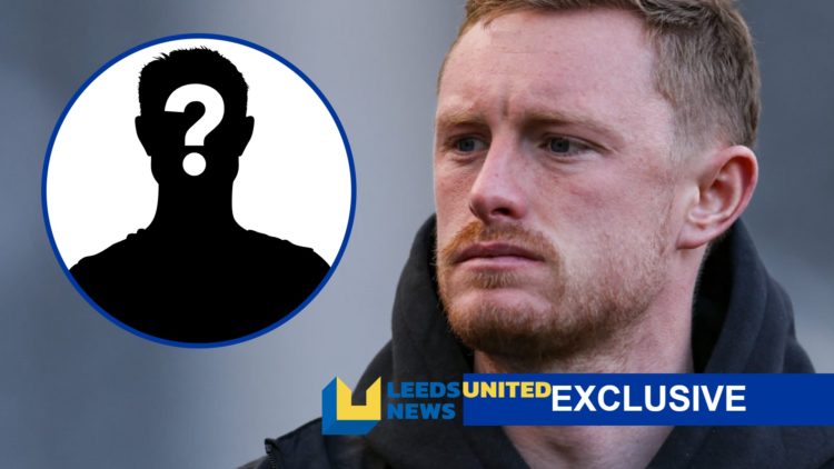 Close up image of Sean Longstaff before a Newcastle fixture at St. James' Park. Inset: Mystery figure. Banner reading 'exclusive'.