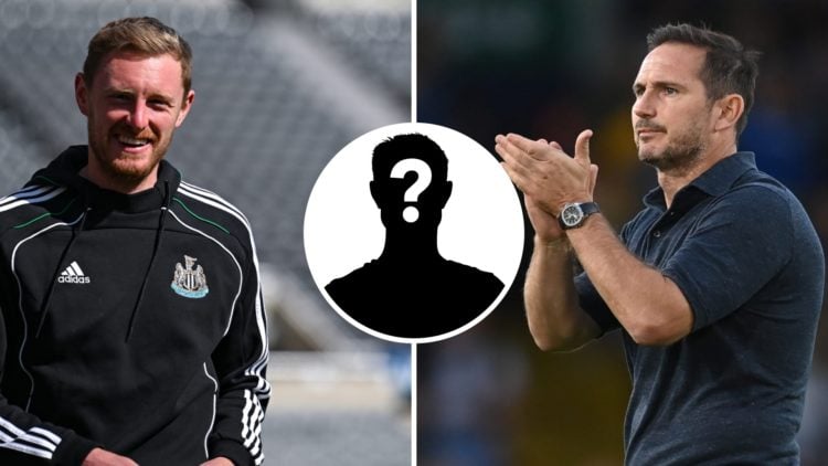 Sean Longstaff in action for Newcastle and Frank Lampard during his time as Everton manager.