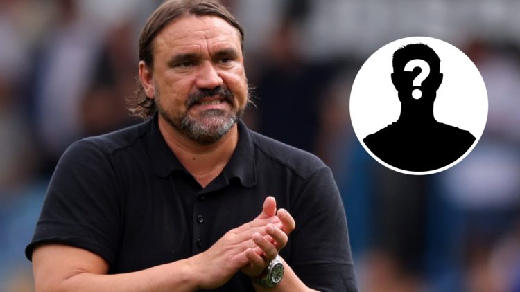 Daniel Farke applauds Leeds fans after a match last season.
