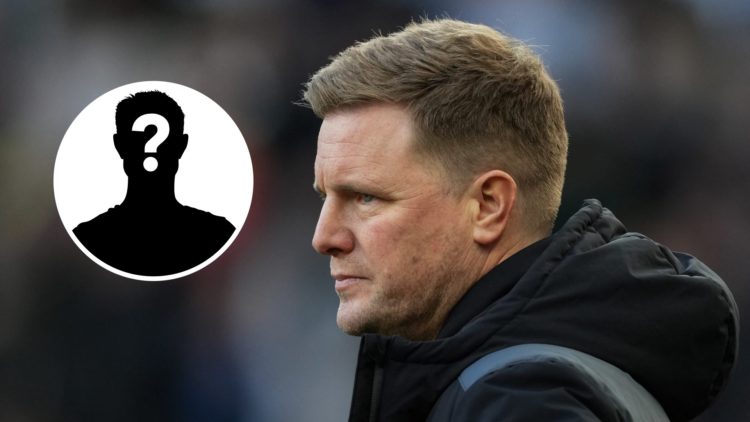 Eddie Howe watches on during a Newcastle match.
