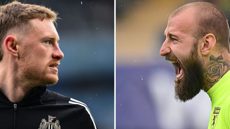 Newcastle United midfielder Sean Longstaff (left) and Torino's Vanja Milinkovic-Savic (right)