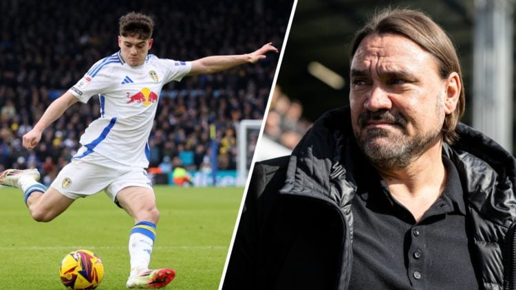 Leeds United winger Dan James (left) and Daniel Farke manager of Leeds (right)