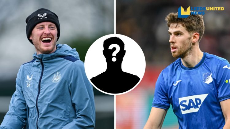 Sean Longstaff in Newcastle training and Anton Stach in action for Hoffenheim.